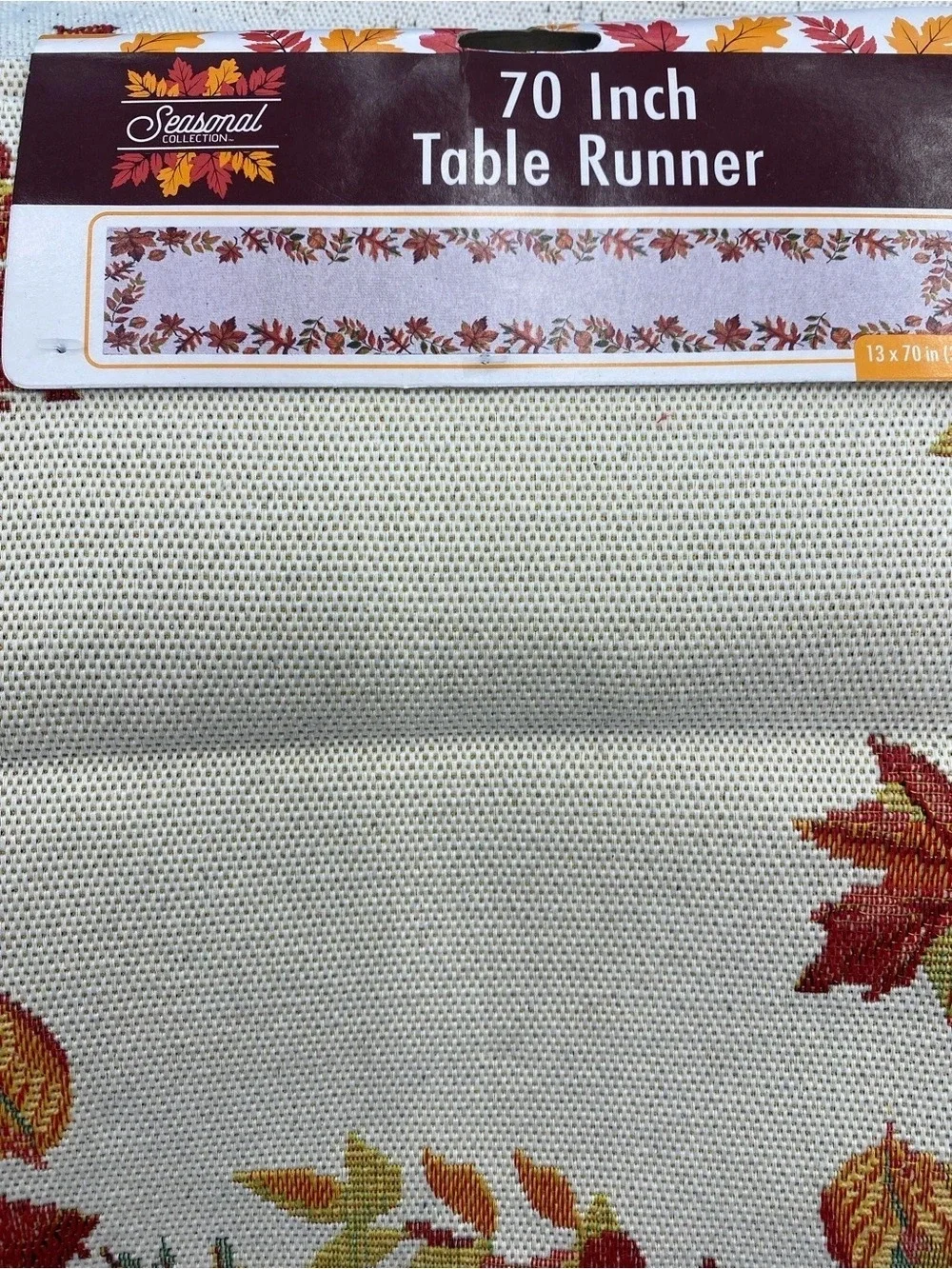 Seasonal Floral Table Runner in Cream & Red NWT